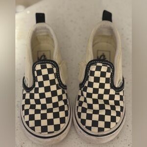 Vans Slip-on V Checkerboard VN0A34885GX Low Canvas Sneaker Shoes Toddler 8 T
